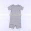 Hot sale wholesale short sleeve 100% cotton baby jumpsuit solid color baby rompers infant clothes