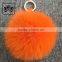 2017 Factory cute pom pom ball real fox fur balls keychain gadgets