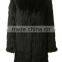 YR291 New Fashion Classic Black Girl Knit Fur Coat Fox