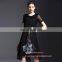 Elegant Female Classic Layered Short-sleeved Cotton Long Dress