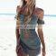 2017 Hook Word Shoulder Slim Dress Sexy Hollow Knitted Blouse Beach