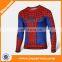 New Runtowell Hero series spideman red and bule long sleeve t shirts bike clothing and wholesale T shirt