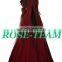 Rose Team-Free Shipping Custom-made Medieval Costume Claret Dress Renaissance Victorian Costume For Fantasy Holiday Parties