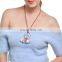 BohemianHandmade Peace Symbol Tassel Pom Pom Star Pendant Long Sweater Necklace