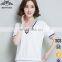 2016 Baiyimo Spring New Fashion Design Deep Girl Women Casual V Neck Blouse