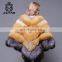 2017 European Style Fox Women's Cloak Coat Soft