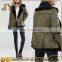 Hot Selling Winter Apparel in America Wholesale OEM Service Women Khaki Faux-suede Jackets JYABC048