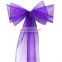 assorted color cheap organza chair sash for wedding and events supplies party decoration