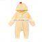 Spring and autumn cute dinosaur hooded zip-up baby romper with halength