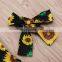 Kids Clothing Sets Summer Baby Girl Clothing Sunflower Tops & Plaid Skirts & Headband 3PCS for 1-5T
