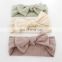 Organic Cotton Bow Knot Knitted Ribbed Baby Headband For Babies