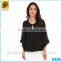2016 new fashion design women blouse ladies long sleeve lace blouse wrap front blouse