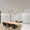 Creative Simple Chandelier Black Ceiling Light Cafe Decoration Light Modern Chandelier For High Ceilings