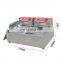 10 Liter Electric Countertop Deep Fryer Dual Tank 5 with Temperature Limiter Commercial Restaurant