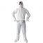 White Waterproof SF Anti-static Microporous Disposable Protective Safety Coveralls With Hood