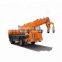 Dump truck with truck with hydraulic truck  crane 10 ton