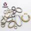 Metal Ring Snap Hook Round Circle Spring Type Clasps Closes Locking Carabiner