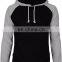 Hoodie for men black with gray sleeves fleece custom hoodie high quality pullover hoodie Top Ranked selling
