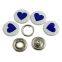 Custom Eco-Friendly 10mm Cap Prong Metal Ring Snap Fastener 4-Part Prong Button for baby wear