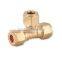 Brass Connect euqal tee coupling