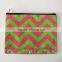 Osni fashion customed wholesle double wave printed colorful 3-ring binder canvas pencil pouch/bag for colleage