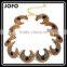The Latest European And American Bohemian Necklace Ancient Silver Inlaid Turquoise Horn Design Collar