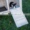 outdoor white wooden rabbit hutch