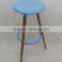 New Design Living Room Furniture Wood legs Polypropylene Bar Chair/ Hightening Round Plastic Bar Stool