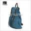 New model hot selling blue teens drawstring canvas backpack bags