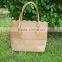 Domil Blanks Cork Scalloped Handbags Faux Leather PU Cork Patchwork Joint Tote Bag