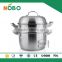 NOBO production stainless steel cooking steamer with capsule bottom