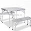 Camping portable aluminum folding picnic table and chairs