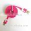 new style micro dual color flat cable micro usb cable 1 meter length new arriver
