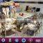 Modern Stainless Steel Fabric Dining Chair,High Back Dining Table and Chair