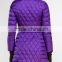 high-end classic new style women quilting winter jacket long coat purple