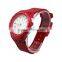 2015 new design red silicone set fashion watch women