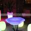 PE Plastic Material LED lighting and Commercial Furniture General Use led bar stools