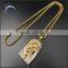 hip hop latest plated gold cz jesus pendants