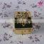 Square shaped electroplating ceramic jewelry box wholesale with golden color