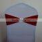 Cheap wedding spandex chair sash/ band with fabric bow for sales