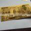 Japan design gold plated banknotes