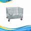 Box Wire Cage/wheel Metal Bin/pallet cargo trolley