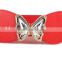 new style ladies and women all-match rhinestone buterfly buckle black and red elastic wide waist belt for sweater and long coat