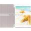Shinny 3 folders transparent back pc smart tablet leather case for iPad mini 4