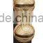 Sleigh bell with leather strap handing on the door for christmas decoration