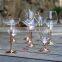 Custom Wine Glass Glitter Gold Vodka Glasses Drinking Spirit Glass Crystal Juice Glassware