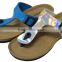 Colorful flip flops cork sandals soft footbed cork sandals