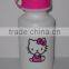 Gril used pink environmental friendly plastic water bottle