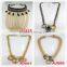 Wholesale cheap simple gold 3 layered chain pendant necklace