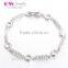 CZ Diamond Micro Pave Fashion Bracelets For Women 925 Sterling Silver Plated Crystal Jewelry Set Pulseras